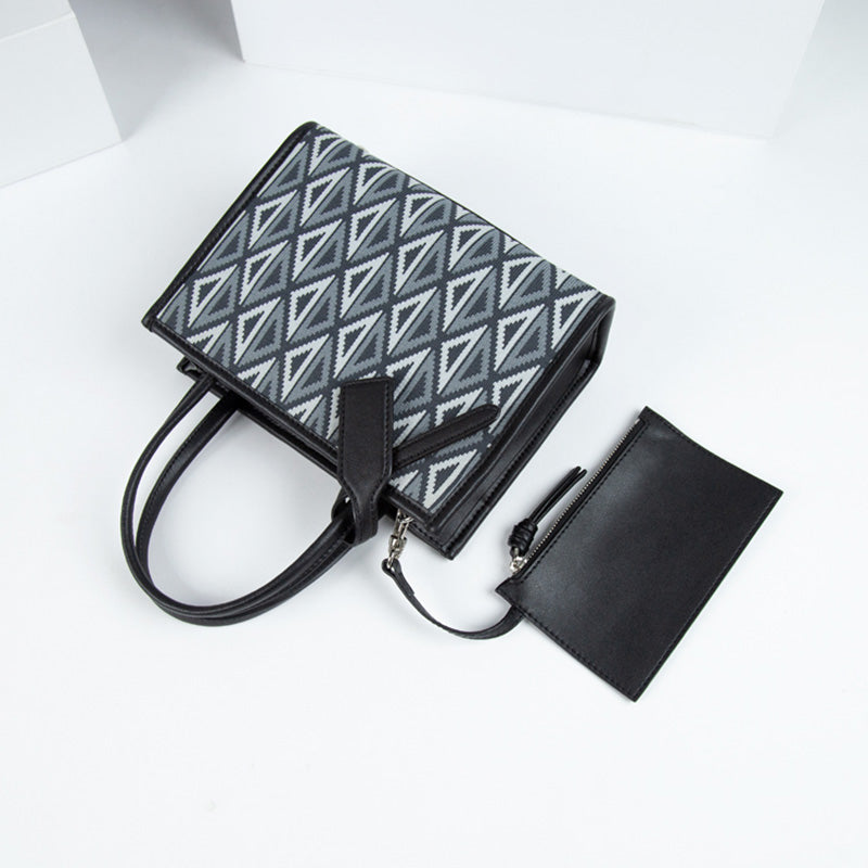 High-quality handbag with diamond-cut textures, blending modern elegance with expert craftsmanship.